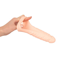 Męski strapon z ringiem erekcyjnym dildo realistyczne podwójna penetracja we dwoje 16cm wodoodporny
