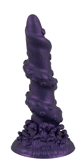 Kraken dick. Fantasy dildo jak zwinięta ośmiornica. Silna przyssawka. Dł. 20,2 cm, wkładane 17 cm, Ø 4,6 cm