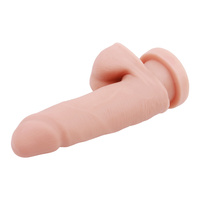 Super realistyczne dildo dwuwarstwowe, silna przyssawka, naturalne w dotyku, 15 cm, TPE