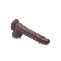 Nowoczesne dildo silikonowe, waginalno-analne - zwrotne z przyssawka RC Zenn
