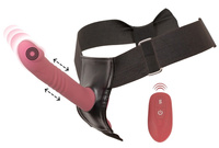 Zestaw na pasku 3-częściowy zestaw strap-on Z uprzężą, wibratorem i pilotem zdalnego sterowania