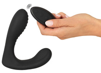 Masażer prostaty stymulator analny 2 silniki silne wibracje i stymulacja krocza na pilota 15,4 cm ø4,1 cm silikon