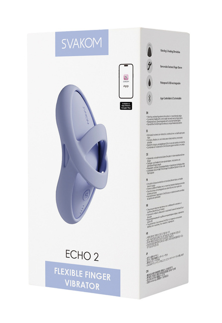 Figlarz na palcu - Wibrator na palec sterowany smartfonem SVAKOM z funkcją grzania wodoodporny