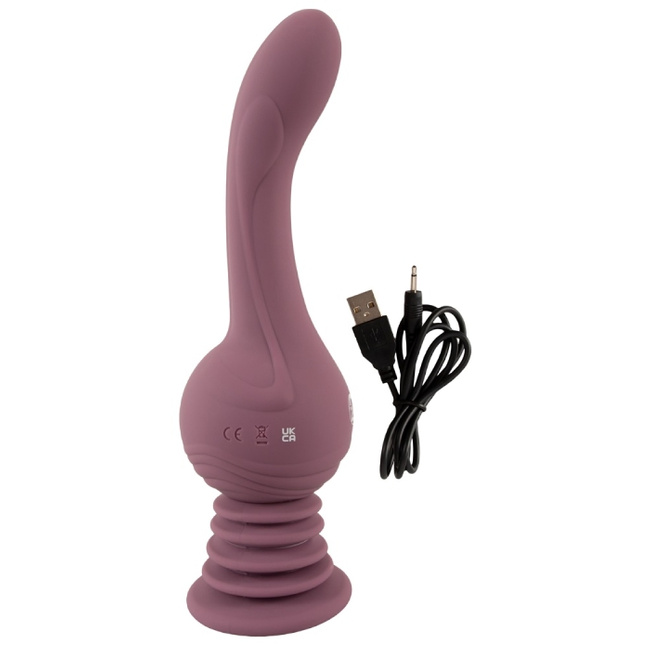 Wibrujący mocarz – ultrasilny wibrator do punktu G, z przyssawką, 23,5 cm