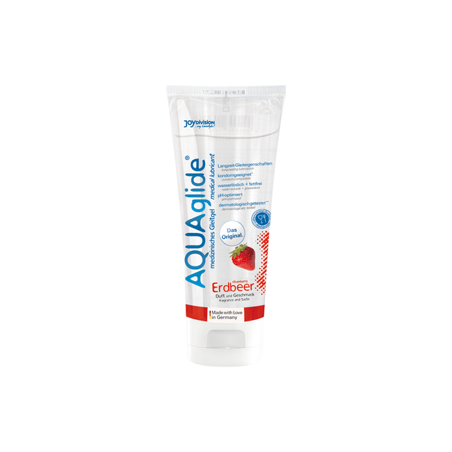 AQUAglide truskawka żel do seksu oralnego nawilżający 100ml lubrykant truskawkowy