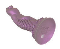 Zyfrik – złodziej rozkoszy. Fantasy dildo jak chochlik nie z tego świata. Silna przyssawka. Dł. 21,2 cm, wkładane 18 cm, Ø 4,9  cm