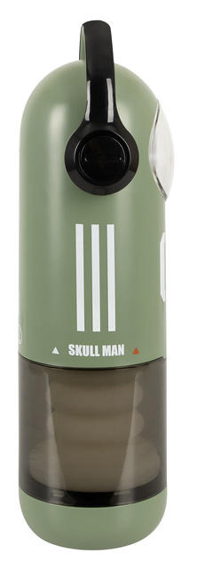 Duży masturbator 3w1 z wibracjami, ruchem posuwistym, z grzaniem i świecącą czaszką