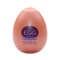 Nocny drift II - masturbator jajko Tenga EGG Misty II z frezami w kształcie piramidek tworzących fale na wewnętrznej powierzchni, seria Hard Boiled (STRONGER)