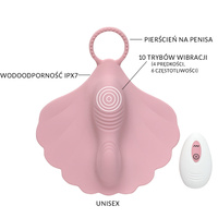 Różowy WIBRATOR do wanny do stymulacji wejścia pochwy i łechtaczki, na pilota wodoodporny IPX7
