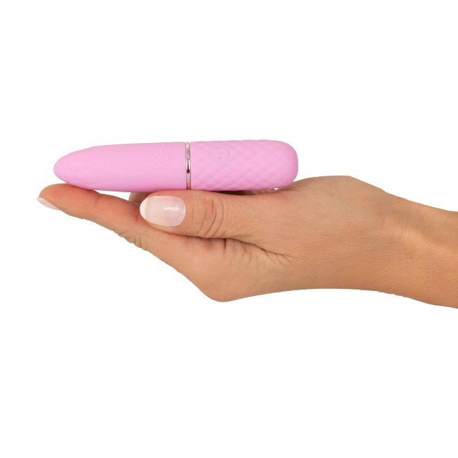 Liliowy prosty mini wibrator do kosmetyczki, do waginy i anusa, super silne wibracje, 10,5 cm, Cuties 5 generacji
