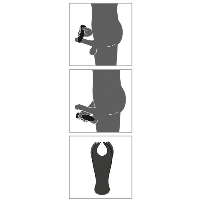 Wibrator dla mężczyzn z ryflowanymi skrzydełkami do penisa i jąder