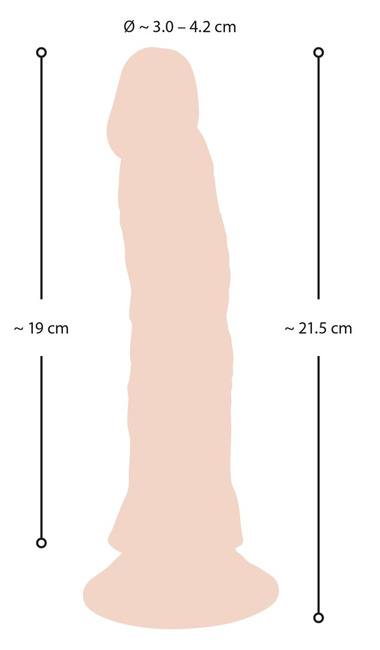 Giętki, anatomiczny wibrator na stelażu do modelowania, z ruchoma skórką i przyssawką, na pilota