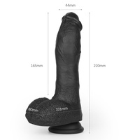 Super realistyczne wibrujące i posuwiste dildo sterowane aplikacją z funkcją grzania 22 cm