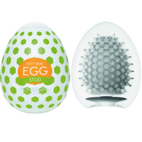 Ostry wycisk - masturbator jajko Tenga EGG Stud o frezowaniu w kształcie ośmiokątnych wieżyczek, seria Wonder (REGULAR)