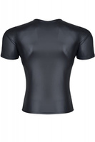 Czarny męski t-shirt z wetlook