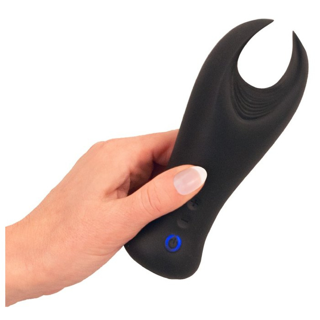 Wibrator dla mężczyzn z ryflowanymi skrzydełkami do penisa i jąder