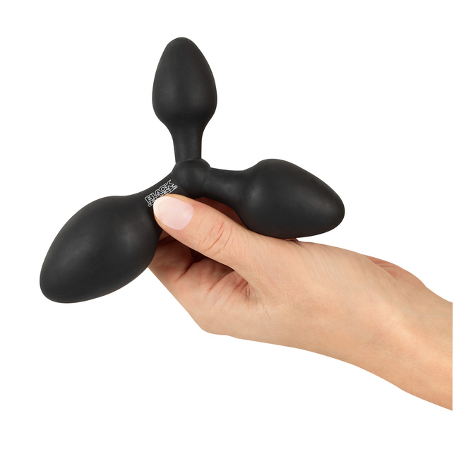 3w1 zestaw – 3 połączone korki analne Ø2,9 cm, Ø 3,4 cm i Ø 3,9 cm, bardzo elastyczne, silikon