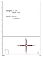 Krzyżak do łączenia ze skóry ekologicznej w kolorze burgund