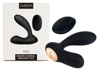 Masażer prostaty z wibracjami, na pilota, bardzo elastyczny, 9,5 cm, inteligentny tryb wibracji