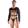 3-częściowy zestaw do soft bondage. Crop top + uprząż na piersi + jock