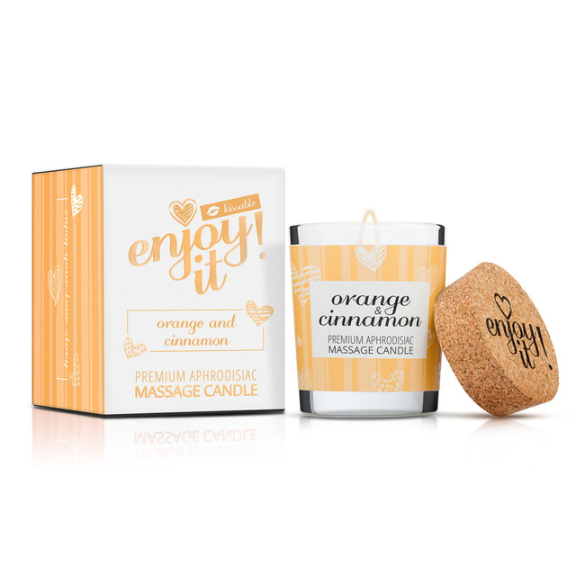 Świeca do masażu z feromonami o zapachu pomarańczy i cynamonu- 70ml świeczka
