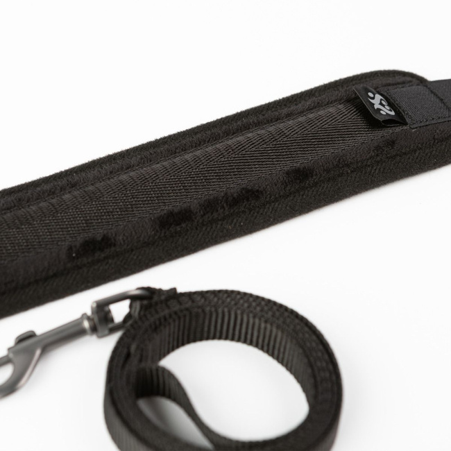 Wyściełana obroża i smycz SEI MIO, soft BDSM, bondage