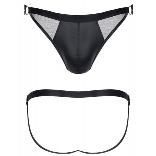 Stringi z otwartym tyłem ( jockstrap ) z efektem push-up powiększającym penisa