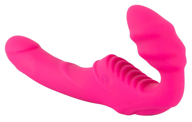 Silikonowy wibrujący strapon vaginalny bez uprzęży