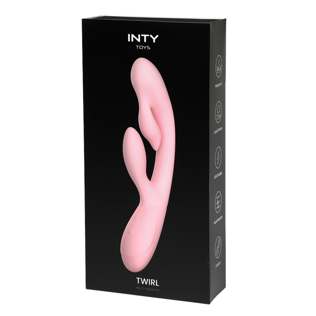 Mocny, różowy wibrator z dwoma królikami do łechtaczki i punktu G ! Wodoodporny IPX7, dł. 24 cm