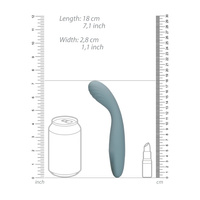 Poręczny akrobata – nieduży, bardzo elastyczny wibrator do punktu G, z główka, 18 cm, wkładane 12 cm, płynny silikon
