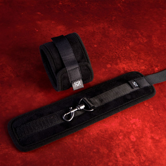 Miękkie kajdanki na nadgarstki SEI MIO, soft BDSM, bondage, 2 sztuki