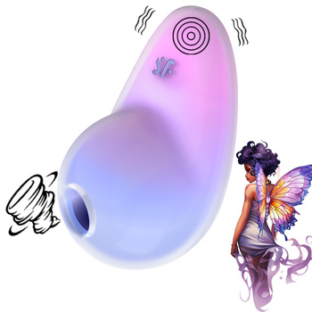 Lawendowa wróżka rozkoszy – bezdotykowy soniczny masażer łechtaczki typu pingwinek, długość 9 cm