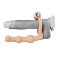 Wibrujący strap-on do podwójnej penetracji 15 cm