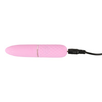 Liliowy prosty mini wibrator do kosmetyczki, do waginy i anusa, super silne wibracje, 10,5 cm, Cuties 5 generacji