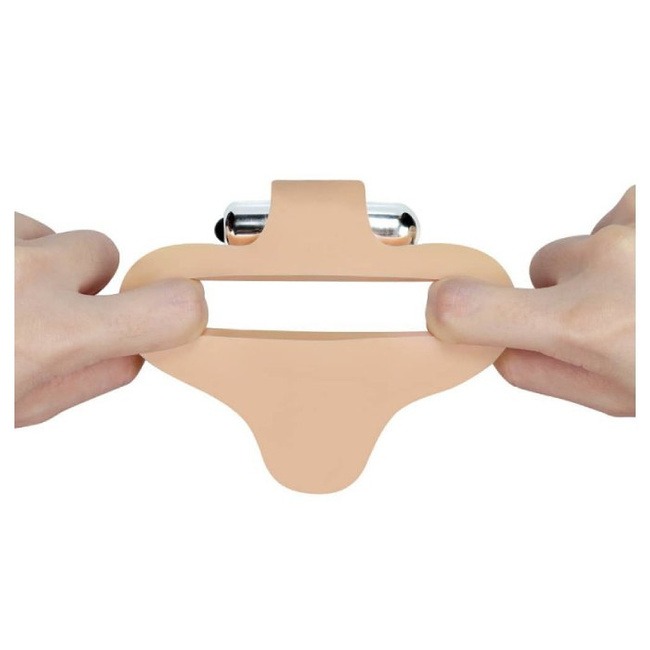 Wibrujący strap-on do podwójnej penetracji 15 cm