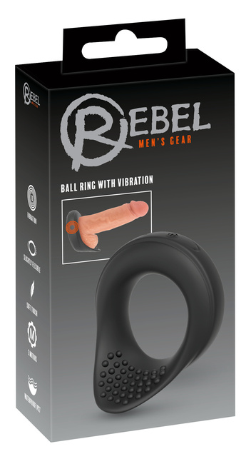 Wibrujący pierścień ring erekcyjny stymulacją jąder, 2 generatory wibracji, silikon, wodoodporny IPX7, Ø 4 cm (rozciągliwe)