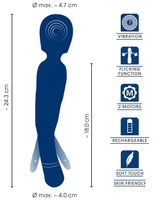 2w1 Dwustronna różdżka radości – różdżka wand i wibrator z języczkiem do punktu G i wnętrza pochwy
