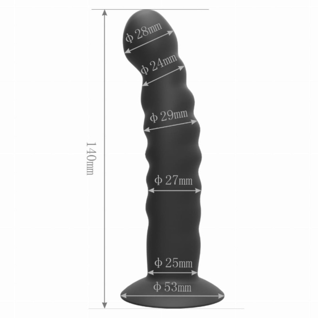Silikonowe dildo z przyssawką 14cm