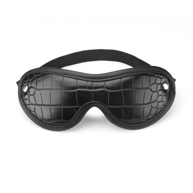 Kraina pożądania – czteroczęściowy zestaw do BDSM, bondage,, wiązanie, ekologiczna skóra krokodyla, w kolorze czarnym 