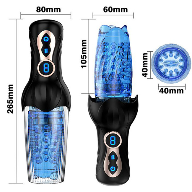 W GRUDNIU MOŻE PÓŹNIEJ Elektroniczny automatyczny masturbator wirujący i posuwisty 9 trybów