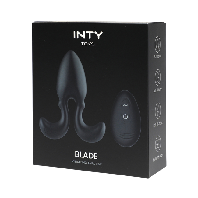 Mocny, czarny korek analny w kształcie rakiety,  dł. 11cm, Ø 4cm, wodoodporny IPX7, na pilota