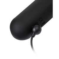 Sensual - Jurny Maks: luksusowy, realistyczny wibrator z królikiem do łechtaczki, z cyfrowym wyświetlaczem, hebanowa czerń, silikon, 24 cm