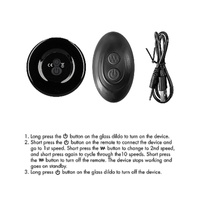 Wibrator szklany korek analny z wibracjami Starter plug na pilota