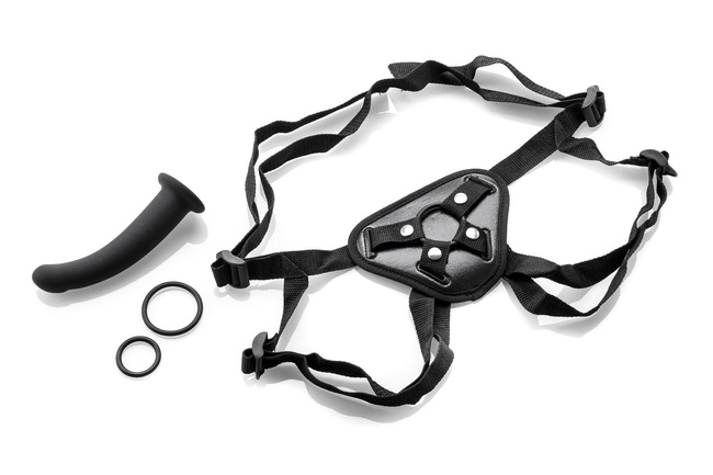 Zestaw Strap-On z czarnym dildo