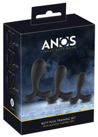 Zestaw trzech korków analnych Ø 2,3 cm, Ø 2,7 cm, Ø 3,1 cm.