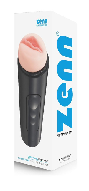 Cindy opiekunka dzieci - młoda, chętna cipka; masturbator anatomiczny w tubie z regulacją siły pieszczot penisa