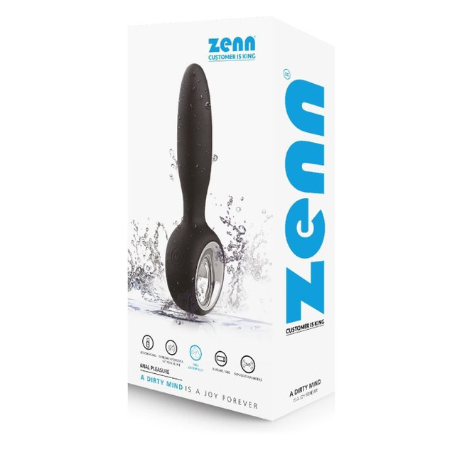 Tylne wejście – proste wąskie wibrujące silikonowe dildo analne z wygodnym uchwytem