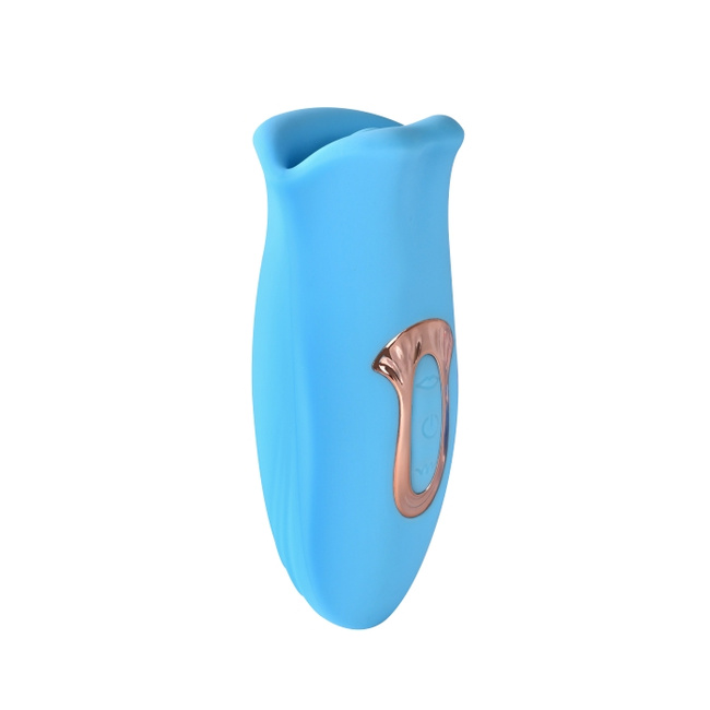 Rozkoszny pocałunek – całująco-ssąco-liżący stymulator łechtaczki, pochwy i stref erogennych, w kształcie ust z dużym językiem, 2 silniki, silikon