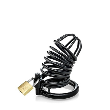 Stalowa klatka na penisa na erekcje