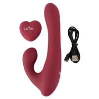 WYCOFANY ZE SPRZEDAZY Rubinowy Duet - dwusilnikowy wibrator na pilota, z króliczkiem